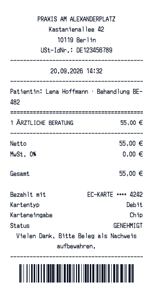 Arztbeleg - Belegvorschau