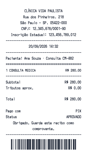 Recibo médico - Prévia do recibo